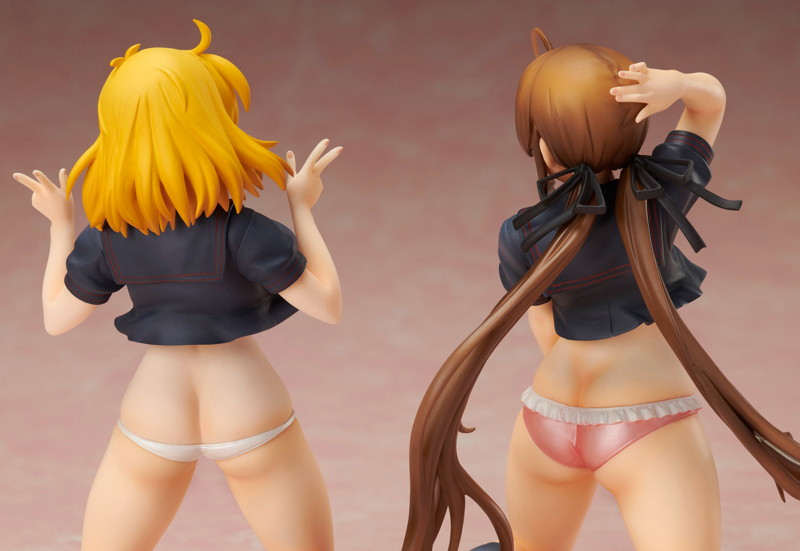 極美Girls Slender Glamorous 閃乱カグラNewWave Gバースト 両備×両奈 素肌セーラー服Ver. フィギュアセット 1/10スケール 画像6
