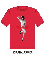 RED RIBBON T-SHIRT（サイズL/レッド）モデル：明日花キララのサムネイル画像