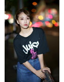 【初川みなみ】オリジナルTシャツ（黒）サイズL 画像8