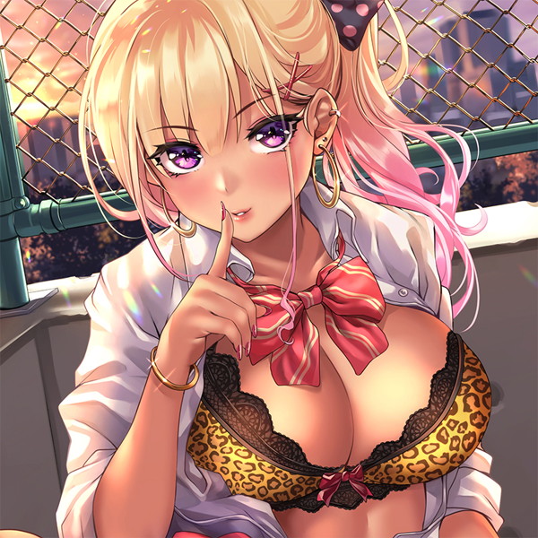 【しゃしゃき】描きおろし’’特盛りギャル・きゃんまり’’とナイショの屋上 B2タペストリー 画像2