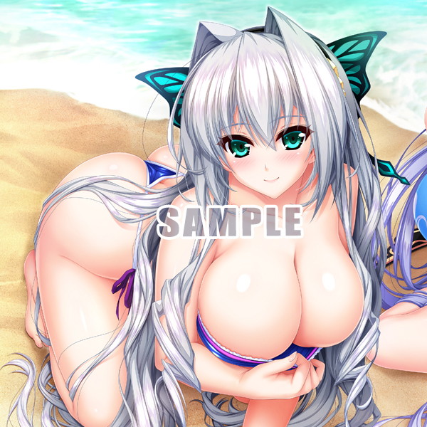 ユニオリズム☆カルテット B2横タペストリー ティア＆セルフィ（水着） 画像1