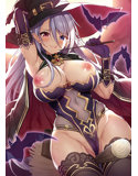 【ポイント50%還元中】Xe B2タペストリー『闇夜に浮かぶイタズラ魔女』 画像1