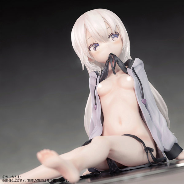 かぷりちお氏オリジナルイラスト「パーカー少女」ちょいえちver. 1/7スケール 塗装済み完成品フィギュア 画像8