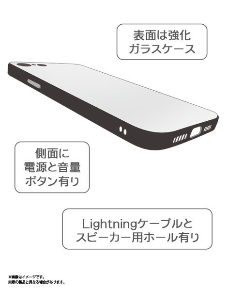 猫忍えくすはーと3 強化ガラスケース iPhoneSE2/8/7 画像1