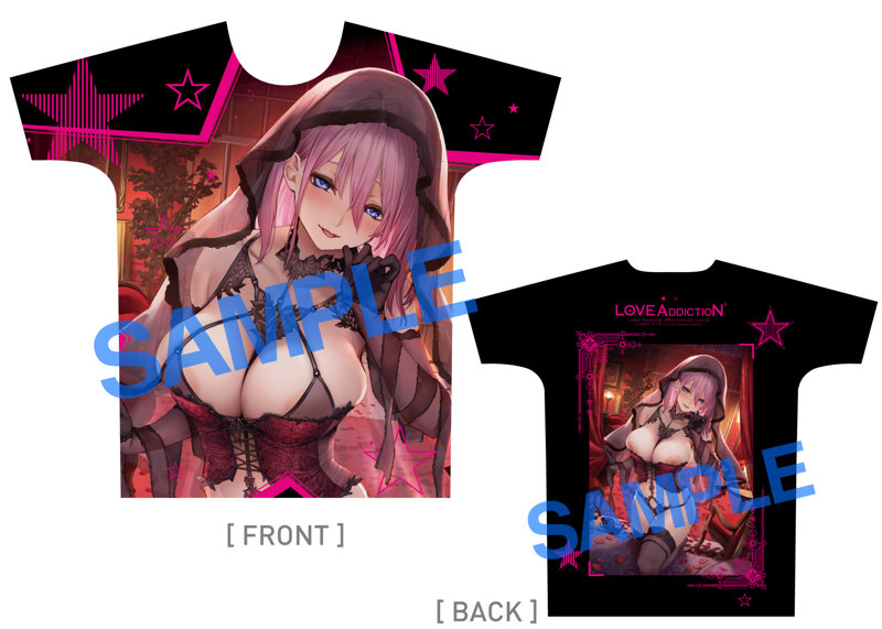 【2次】LOVE ADDICTION フルグラフィックTシャツ みちきんぐ【Dark】 Msize
