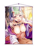 【ポイント50%還元中】マッパニナッタ B2タペストリー『はだけた和服で貴方に微笑む誘惑鬼娘』 画像1