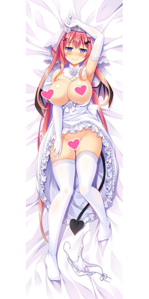 森あいり先生描きおろし悩殺色気に悩むサキュバス・フィーウエディング&私服抱き枕カバー 画像1
