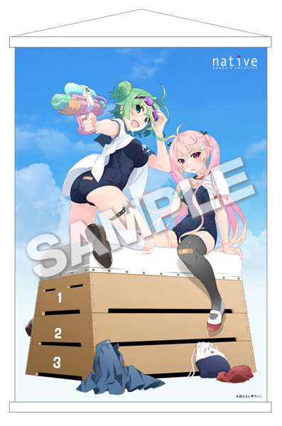 好久水みどり&ぴんく タペストリー