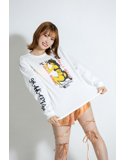 【美谷朱里】 ザ・森東コラボ オリジナルロングTシャツ 白 サイズL 画像6