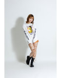 【美谷朱里】 ザ・森東コラボ オリジナルロングTシャツ 白 サイズXL 画像4
