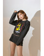 【美谷朱里】 ザ・森東コラボ オリジナルロングTシャツ ダークグレー サイズL