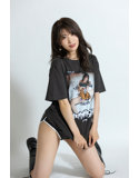 【山岸逢花】 ザ・森東コラボ オリジナルTシャツ ダークグレー サイズL 画像5