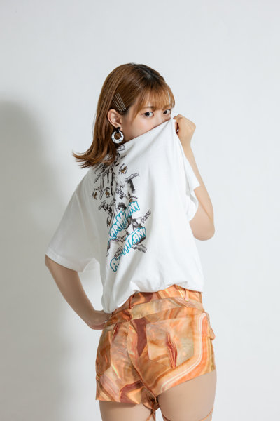 【美谷朱里】 ザ・森東コラボ オリジナルTシャツ 白 サイズL 画像7