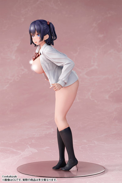 oekakizuki イラスト 間違って友達の姉ちゃんの部屋に「松山 葵」脱衣ver. 1/6スケール 塗装済み完成品フィギュア 画像2