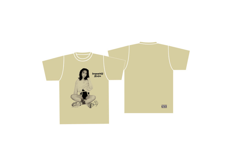 【河北彩花】 Saika Kawakita Tee by MNKM ライトベージュ Lサイズ