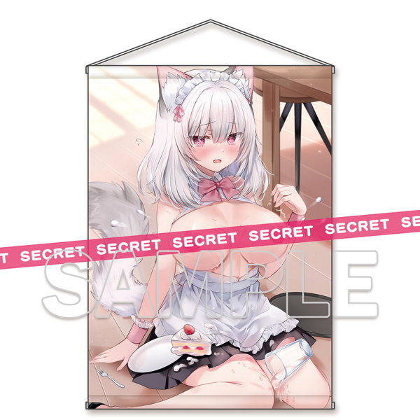 rucaco描き下ろし ドジっ子猫耳ウェイトレスちゃん魅惑のはちきれ▼X-RATEDタペストリー