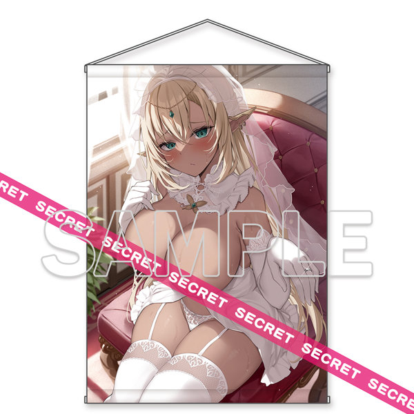 Xe描き下ろし 純白の褐色ギャルエルフ▼ X-RATEDタペストリー