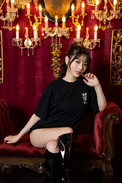 【KENTOO × 河北彩花】Devil kawakita Saika TEE BLACK/XLサイズ 画像4