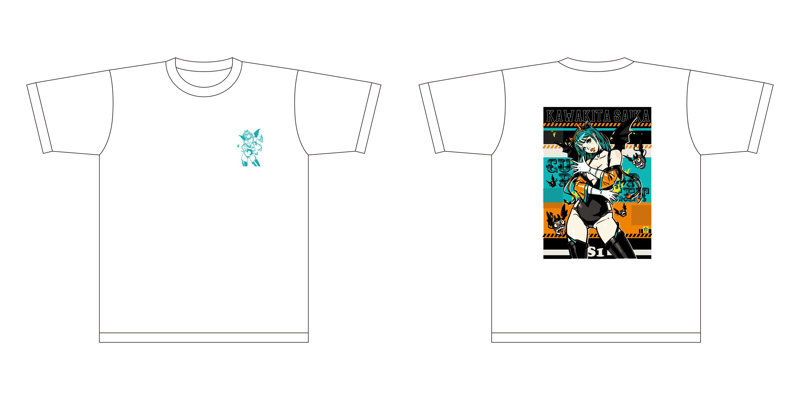 【KENTOO × 河北彩花】Devil kawakita Saika TEE WHITE/Lサイズ