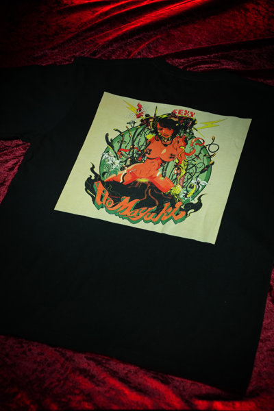 【GODTAIL×伊藤舞雪】Thunder Patch × Backprint TEE BLACK/XLサイズ 画像13