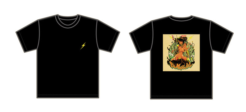 【GODTAIL×伊藤舞雪】Thunder Patch × Backprint TEE BLACK/XLサイズ 画像14