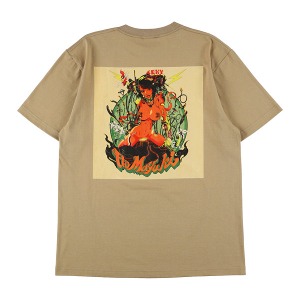 【GODTAIL×伊藤舞雪】Thunder Patch × Backprint TEE BEIGE/XLサイズ 画像2