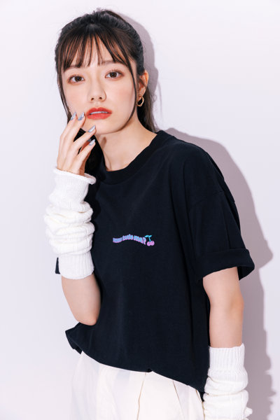 【MIYASHITA RENA】WANNA TASTE ME? TEE/BLACK/サイズL 画像2