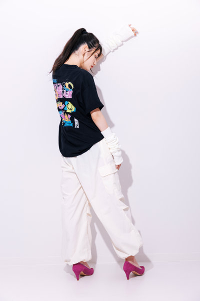 【MIYASHITA RENA】WANNA TASTE ME? TEE/BLACK/サイズL 画像5
