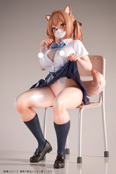 肉感少女 発情期メスケモ同級生の誘惑 小麦 1/6スケール塗装済み完成品フィギュア 画像2