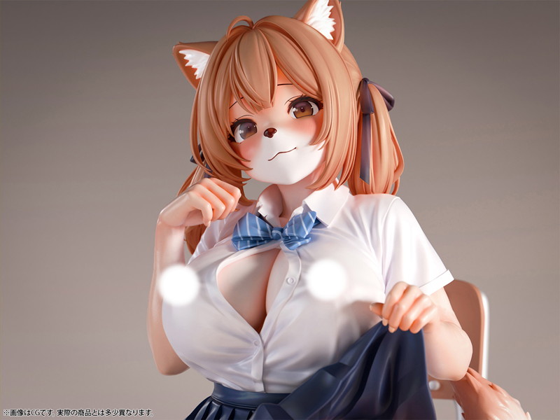 肉感少女 発情期メスケモ同級生の誘惑 小麦 1/6スケール塗装済み完成品フィギュア 画像16