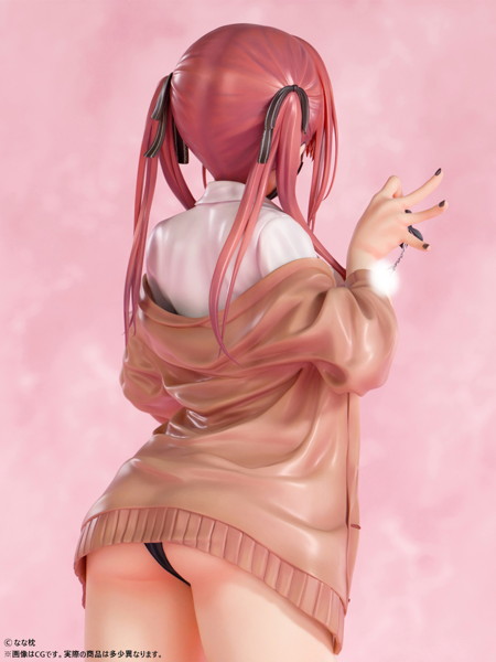 なな枕「ピアスを見せてくれる赤髪ギャルちゃん」マスクver. 1/5スケール塗装済み完成品フィギュア 画像16
