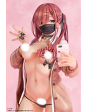 なな枕「ピアスを見せてくれる赤髪ギャルちゃん」マスクver. 1/5スケール塗装済み完成品フィギュア 画像1