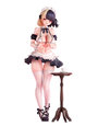 肉感少女 コンカフェ嬢の新サービス ねる 1/4スケール塗装済み完成品フィギュア