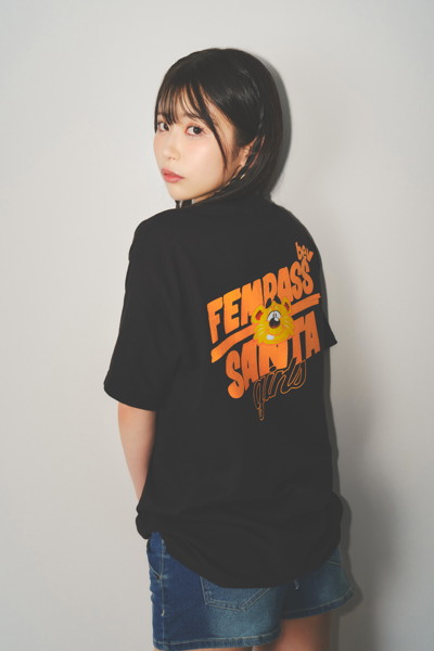 【AOI IBUKI】SANTAGIRLS TEE BLACK/Lサイズ 画像1