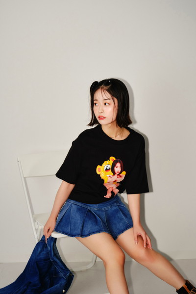 【MINAMO】SANTAGIRLS TEE BLACK/XLサイズ 画像2