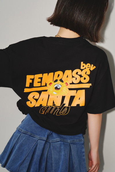【MINAMO】SANTAGIRLS TEE BLACK/XLサイズ 画像7