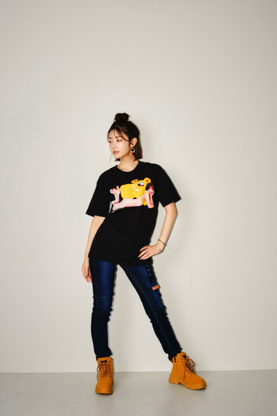 【KAEDE KAREN】SANTAGIRLS TEE BLACK/Lサイズ 画像4