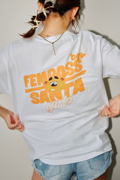 【ITO MAYUKI】SANTAGIRLS TEE WHITE/Lサイズ 画像7