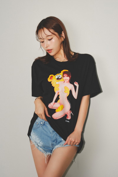 【ITO MAYUKI】SANTAGIRLS TEE BLACK/XLサイズ 画像2