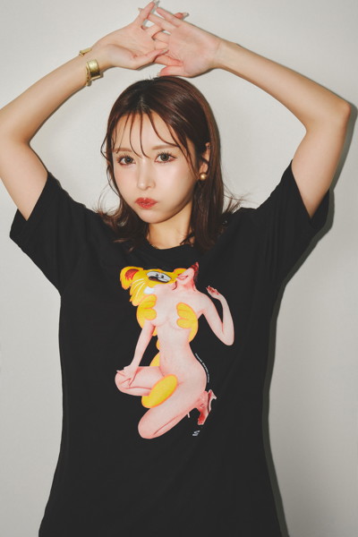 【ITO MAYUKI】SANTAGIRLS TEE BLACK/XLサイズ 画像3