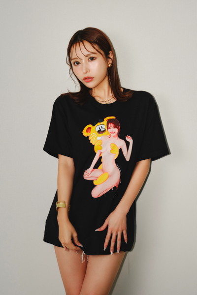【ITO MAYUKI】SANTAGIRLS TEE BLACK/XLサイズ 画像4