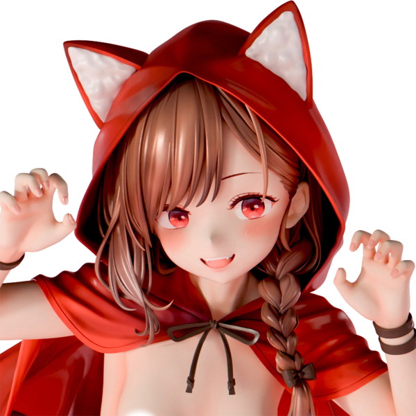 肉感少女 裸の赤ずきん オオカミちゃん 1/4スケール塗装済み完成品フィギュア 画像19