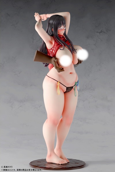 黒巣ガタリ『ワイルド式日本人妻の寝取り方』鴨添楓 眼鏡有りver. 1/6スケール塗装済み完成品フィギュア 画像8