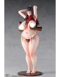 黒巣ガタリ『ワイルド式日本人妻の寝取り方』鴨添楓 眼鏡有りver. 1/6スケール塗装済み完成品フィギュア 画像3