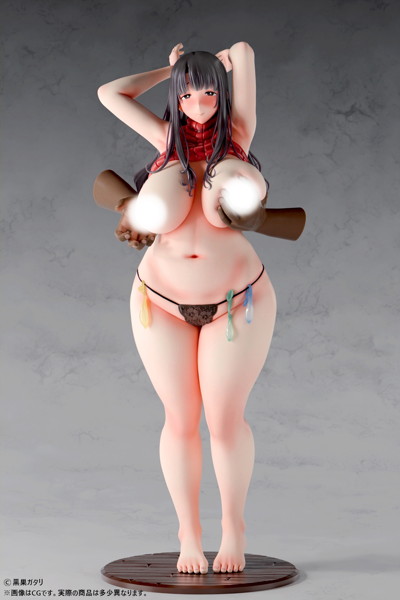 黒巣ガタリ『ワイルド式日本人妻の寝取り方』鴨添楓 眼鏡無しver. 1/4スケール塗装済み完成品フィギュア 画像2
