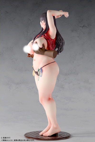 黒巣ガタリ『ワイルド式日本人妻の寝取り方』鴨添楓 眼鏡無しver. 1/4スケール塗装済み完成品フィギュア 画像5