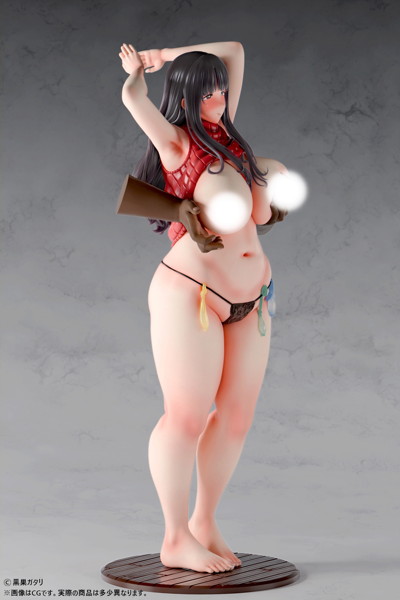 黒巣ガタリ『ワイルド式日本人妻の寝取り方』鴨添楓 眼鏡無しver. 1/4スケール塗装済み完成品フィギュア 画像8