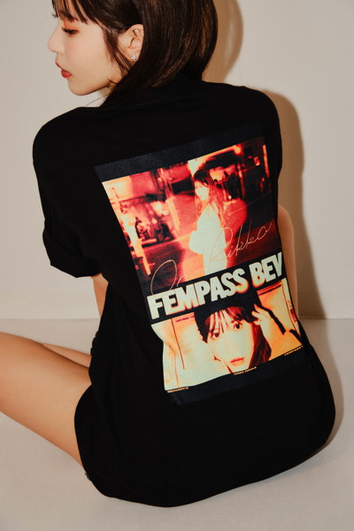【ONO RIKKA】BLACK FILM T-shirts/Lサイズ 画像2