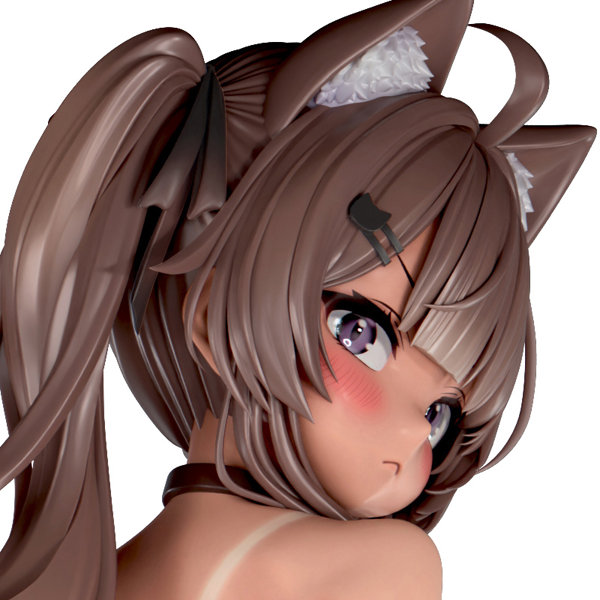 肉感少女 ちび猫娘 猫屋敷ちゃこ スク水日焼けver. 1/5スケール塗装済み完成品フィギュア 画像19