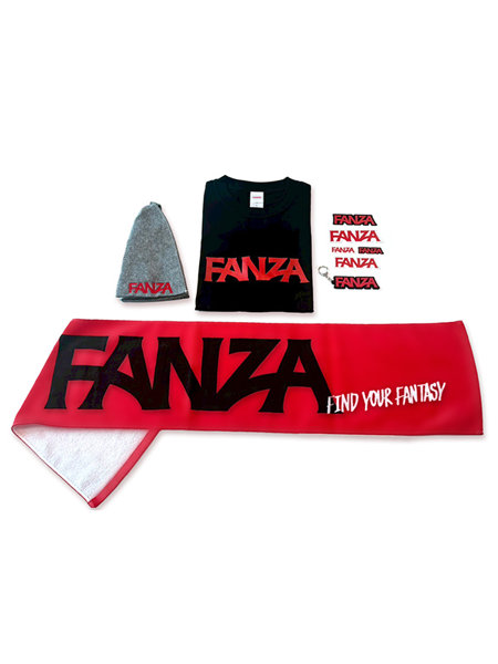 FANZAオリジナルグッズ セット （サウナハット/Tシャツ Lサイズ/ステッカー/ラバーキーホルダー/マフラータオル）